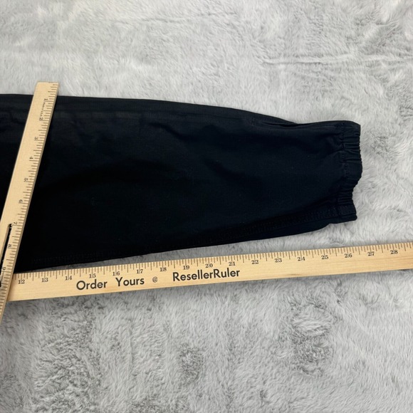 Joe's Jeans Sienna Coated Joggers Womens Small Black High Rise Stretch Tapered - Picture 7 of 9